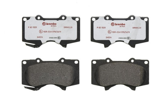 Bromsbeläggssats, skivbroms P 83 102X Brembo, bild 3