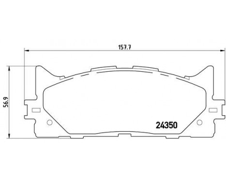 Bromsbeläggssats, skivbroms P 83 117 Brembo, bild 2
