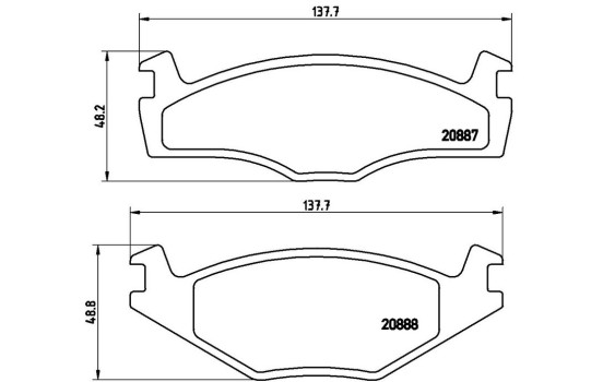 Bromsbeläggssats, skivbroms P 85 005 Brembo, bild 3