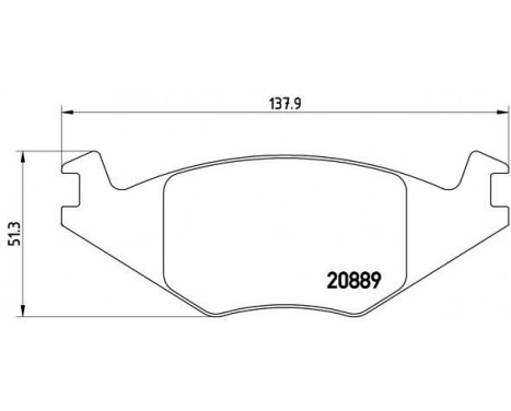 Bromsbeläggssats, skivbroms P 85 019 Brembo, bild 2