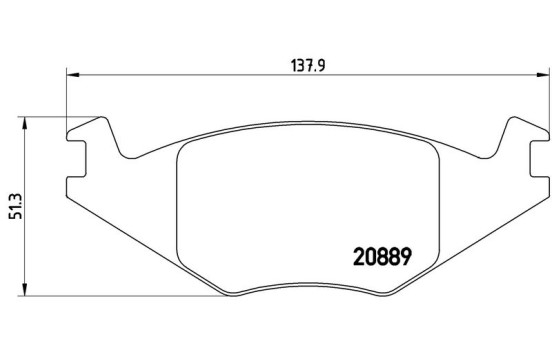 Bromsbeläggssats, skivbroms P 85 019 Brembo, bild 3