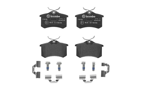 Bromsbeläggssats, skivbroms P 85 020 Brembo