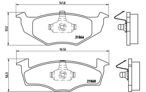 Bromsbeläggssats, skivbroms P 85 030 Brembo, bild 2