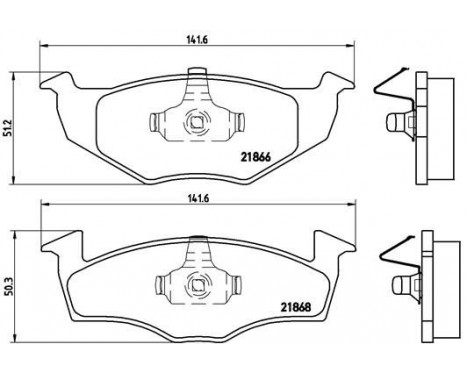 Bromsbeläggssats, skivbroms P 85 031 Brembo, bild 2