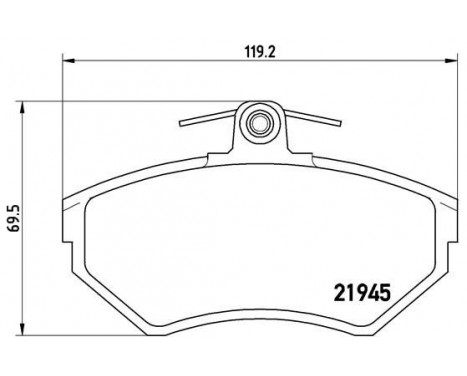 Bromsbeläggssats, skivbroms P 85 032 Brembo, bild 2