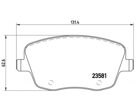 Bromsbeläggssats, skivbroms P 85 057 Brembo, bild 2