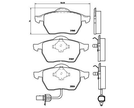 Bromsbeläggssats, skivbroms P 85 060 Brembo, bild 2