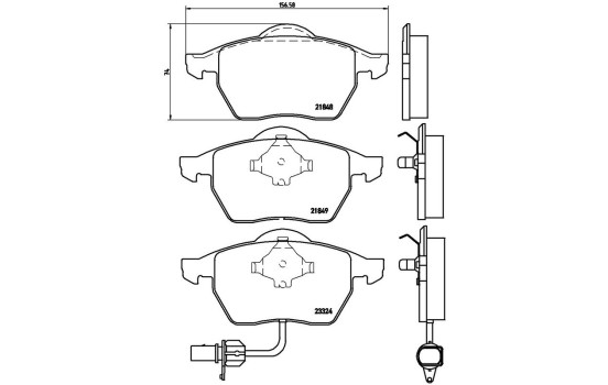 Bromsbeläggssats, skivbroms P 85 060 Brembo, bild 2