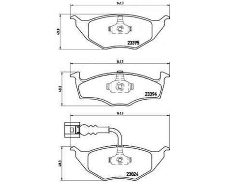Bromsbeläggssats, skivbroms P 85 063 Brembo, bild 2