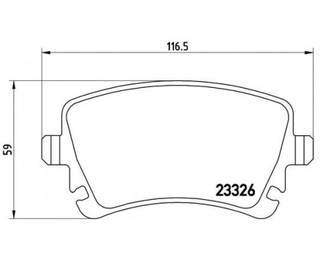 Bromsbeläggssats, skivbroms P 85 083 Brembo, bild 2