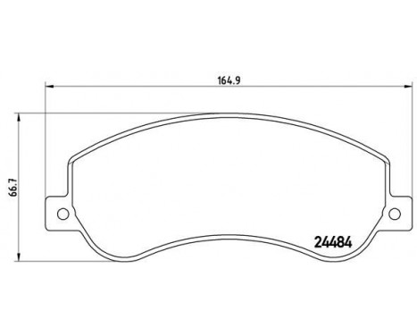 Bromsbeläggssats, skivbroms P 85 115 Brembo, bild 2