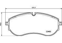 Bromsbeläggssats, skivbroms P 85 179 Brembo