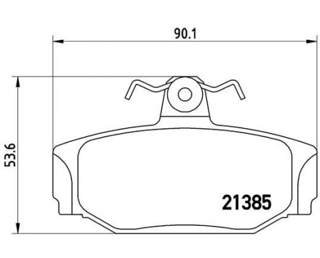 Bromsbeläggssats, skivbroms P 86 009 Brembo, bild 2