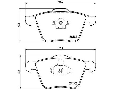 Bromsbeläggssats, skivbroms P 86 018 Brembo, bild 2