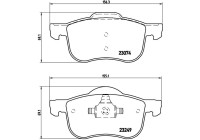 Bromsbeläggssats, skivbroms P 86 020 Brembo