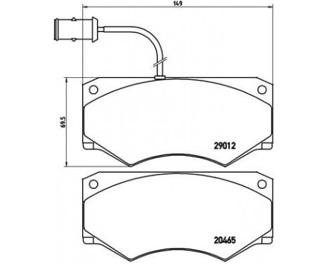 Bromsbeläggssats, skivbroms P A6 013 Brembo, bild 2