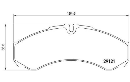 Bromsbeläggssats, skivbroms P A6 017 Brembo, bild 2