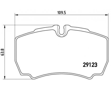 Bromsbeläggssats, skivbroms P A6 023 Brembo, bild 2