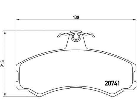 Bromsbeläggssats, skivbroms P A6 024 Brembo, bild 2