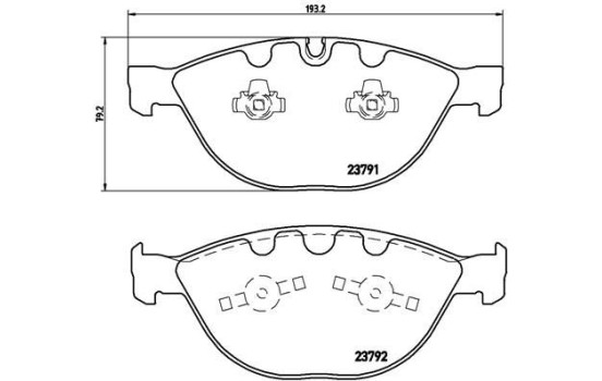 Bromsbeläggssats, skivbroms P06047 Brembo, bild 2