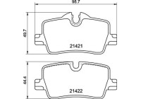 Bromsbeläggssats, skivbroms P06113 Brembo