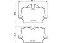 Bromsbeläggssats, skivbroms P06114 Brembo
