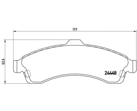 Bromsbeläggssats, skivbroms P10009 Brembo, bild 2