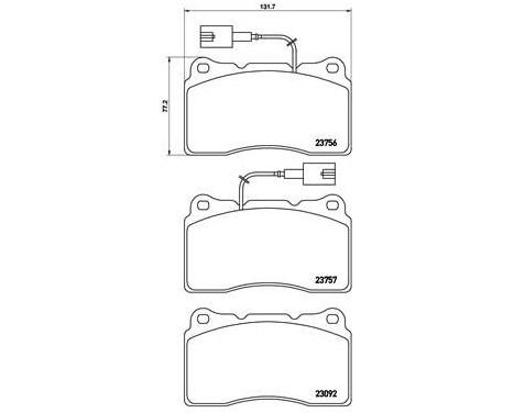 Bromsbeläggssats, skivbroms P23134 Brembo, bild 2