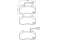 Bromsbeläggssats, skivbroms P23139 Brembo