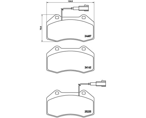 Bromsbeläggssats, skivbroms P23139 Brembo, bild 2