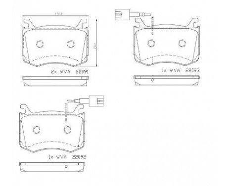 Bromsbeläggssats, skivbroms P23183 Brembo, bild 2
