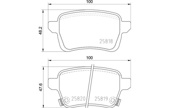Bromsbeläggssats, skivbroms P23190 Brembo, bild 2