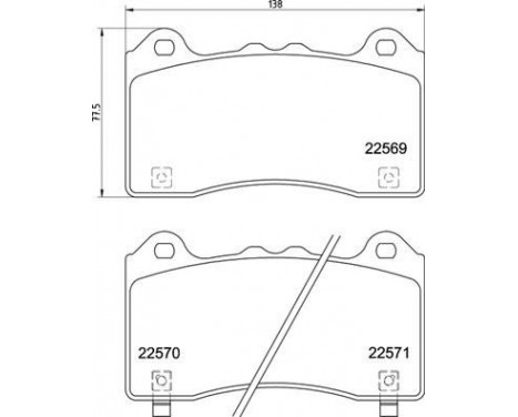 Bromsbeläggssats, skivbroms P24202 Brembo