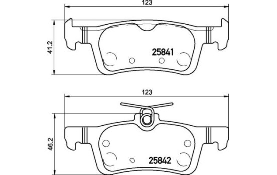 Bromsbeläggssats, skivbroms P24204 Brembo, bild 2