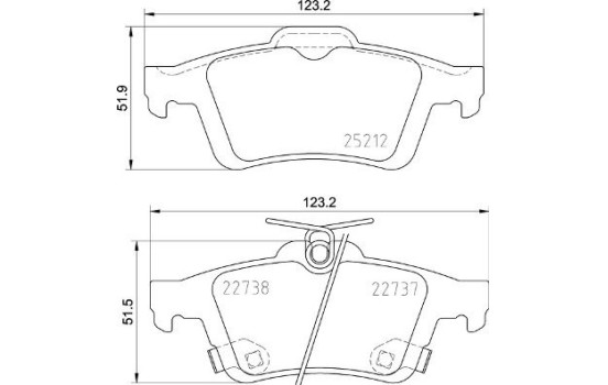 Bromsbeläggssats, skivbroms P24216 Brembo