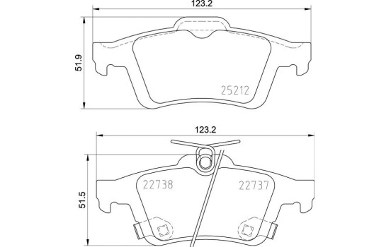Bromsbeläggssats, skivbroms P24216 Brembo, bild 2