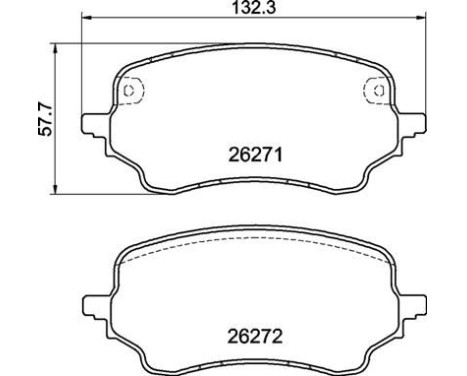 Bromsbeläggssats, skivbroms P24236 Brembo