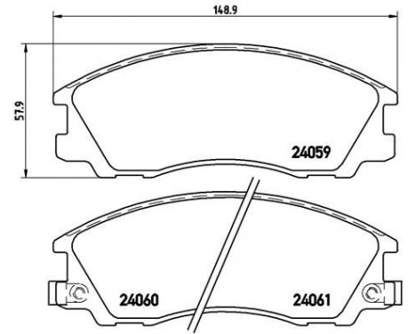 Bromsbeläggssats, skivbroms P30017 Brembo, bild 2