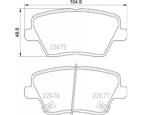 Bromsbeläggssats, skivbroms P30109 Brembo, bild 2