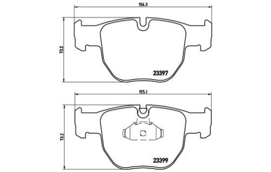 Bromsbeläggssats, skivbroms P44012 Brembo, bild 2