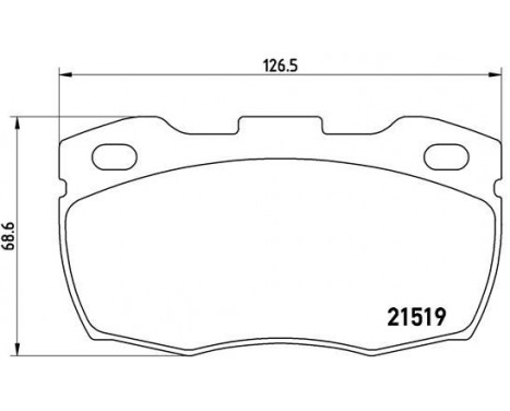 Bromsbeläggssats, skivbroms P44015 Brembo, bild 2