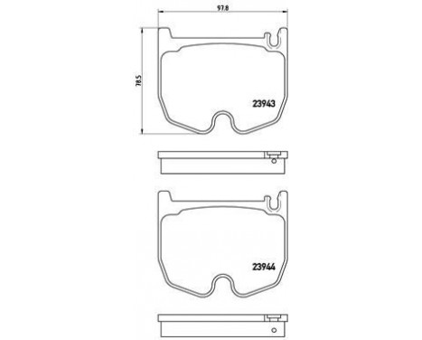 Bromsbeläggssats, skivbroms P50062 Brembo, bild 2
