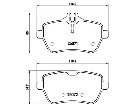 Bromsbeläggssats, skivbroms P50103 Brembo, bild 2