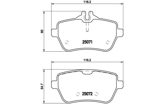 Bromsbeläggssats, skivbroms P50103 Brembo, bild 2