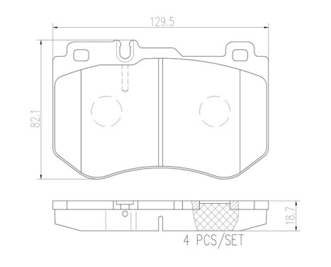 Bromsbeläggssats, skivbroms P50123 Brembo, bild 3