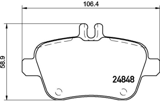 Bromsbeläggssats, skivbroms P50135 Brembo, bild 2