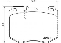 Bromsbeläggssats, skivbroms P50145 Brembo
