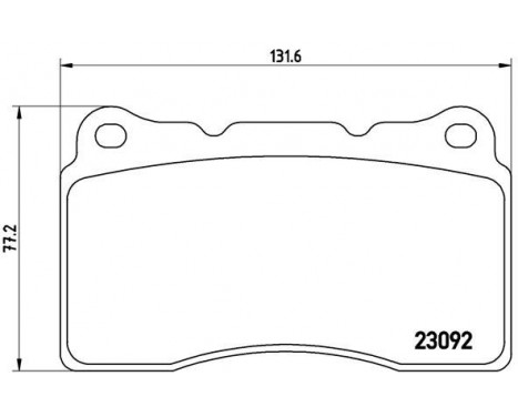 Bromsbeläggssats, skivbroms P54040 Brembo, bild 2