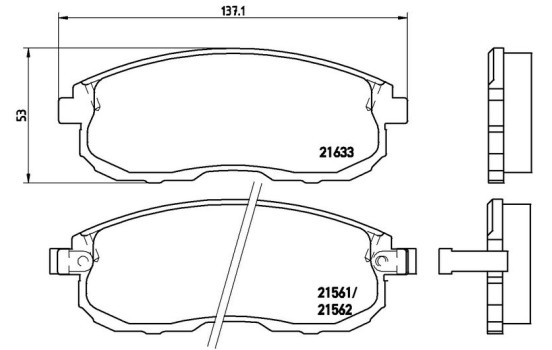 Bromsbeläggssats, skivbroms P56021 Brembo, bild 3