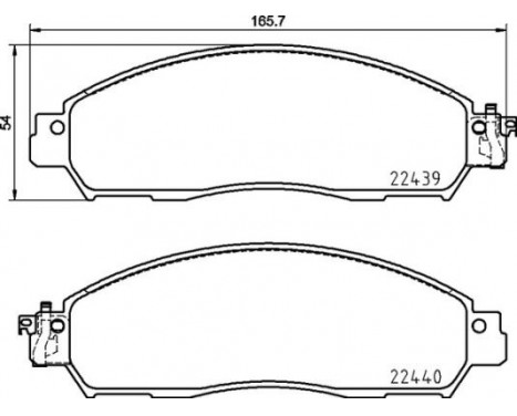 Bromsbeläggssats, skivbroms P56120 Brembo, bild 2